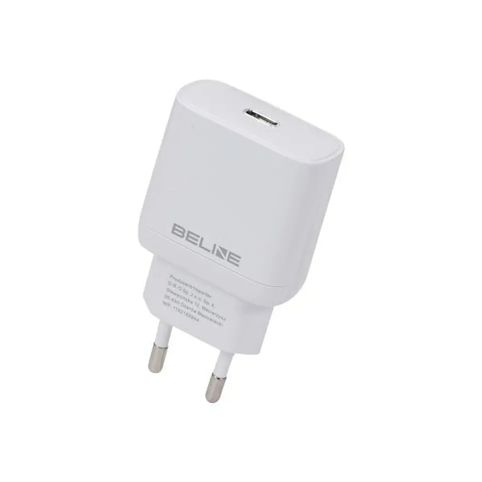 Beline Ład. siec. 1x USB-C 25W biała /white (only head) PD 3.0  BLNCW25 GaN