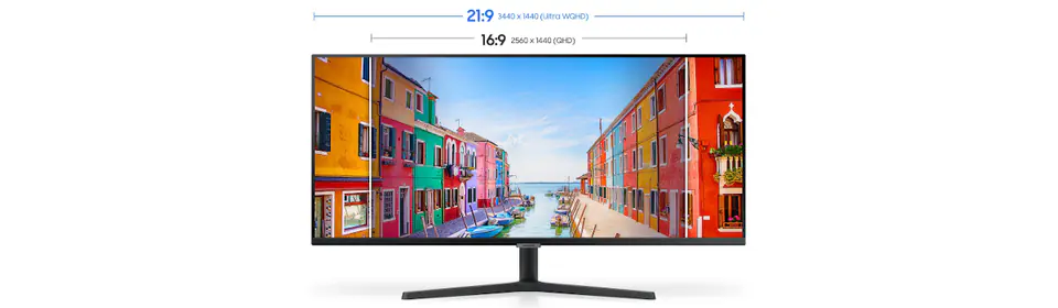 Monitor SAMSUNG 34" 3440 x 1440 LS34C500GAUXEN Czarny