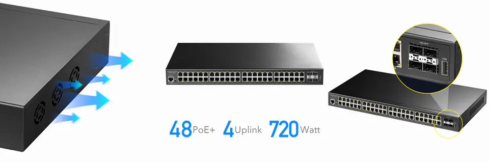 GS2048PS4, Managed Gigabit Switch, High Quality Network Switch