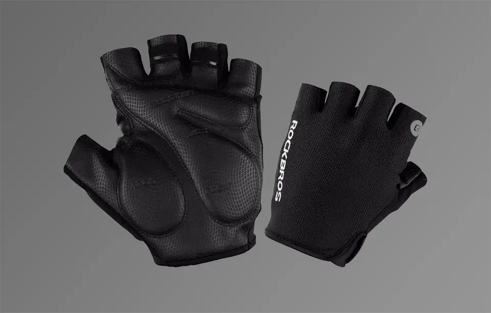 Rękawiczki z odkrytymi palcami na rower Rockbros rozmiar: S S106BK-S (czarne)