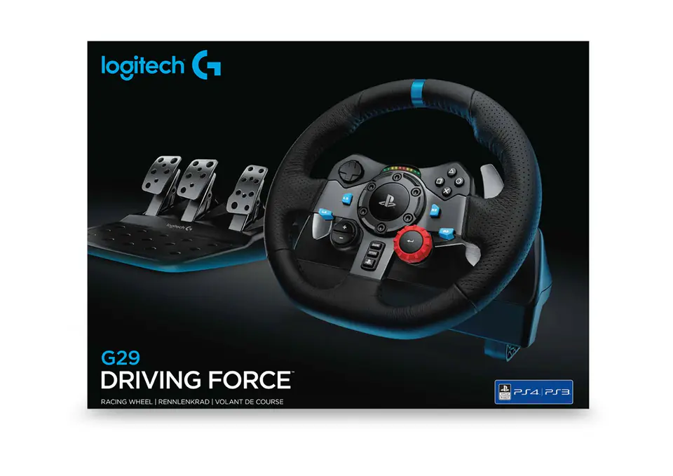 Logitech Driving Force G29 USB Racing Wheel Pedals PS4/PS3/PC Gaming  Playstation