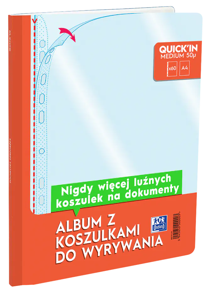 Album OXFORD z koszulkami krystalicznymi do wyrywania A4 60K 50MIC KRYS 400136890