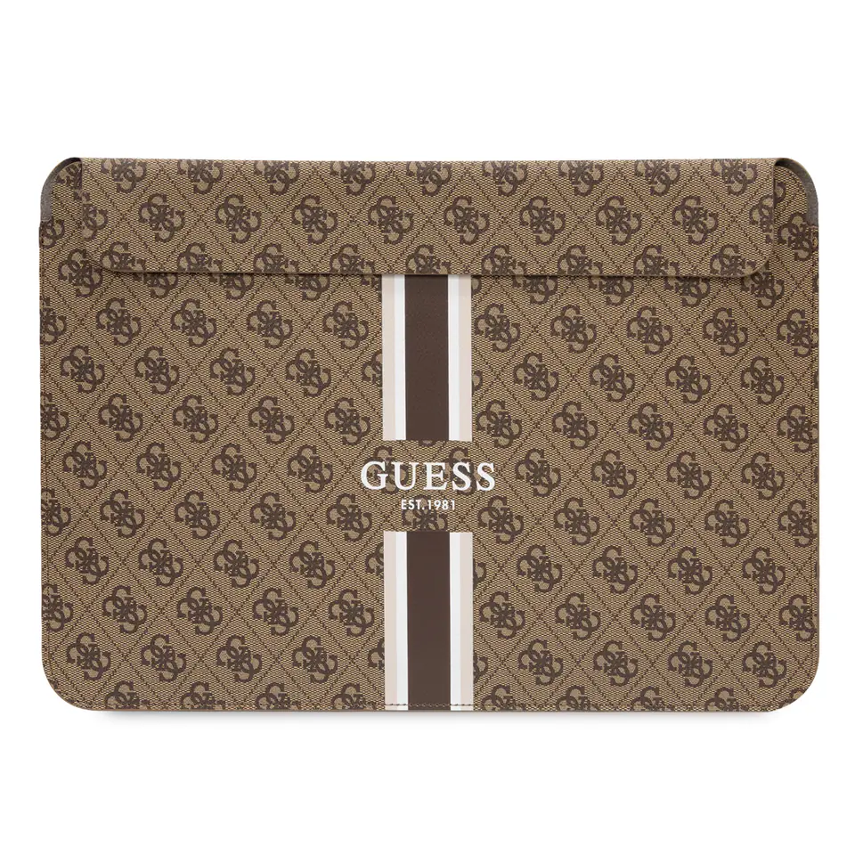 Guess Sleeve GUCS16P4RPSW 16" brązowy/ brown 4G Printed Stripes