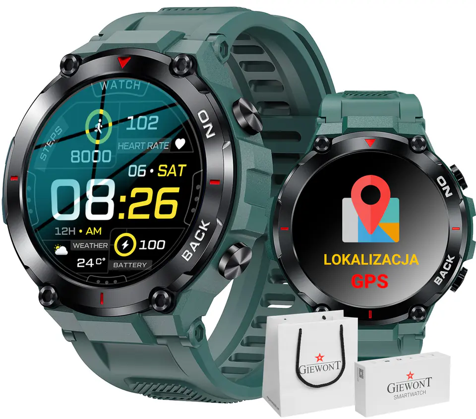 Smartwatch GIEWONT Pionier GPS GW460-2 - Sea Green
