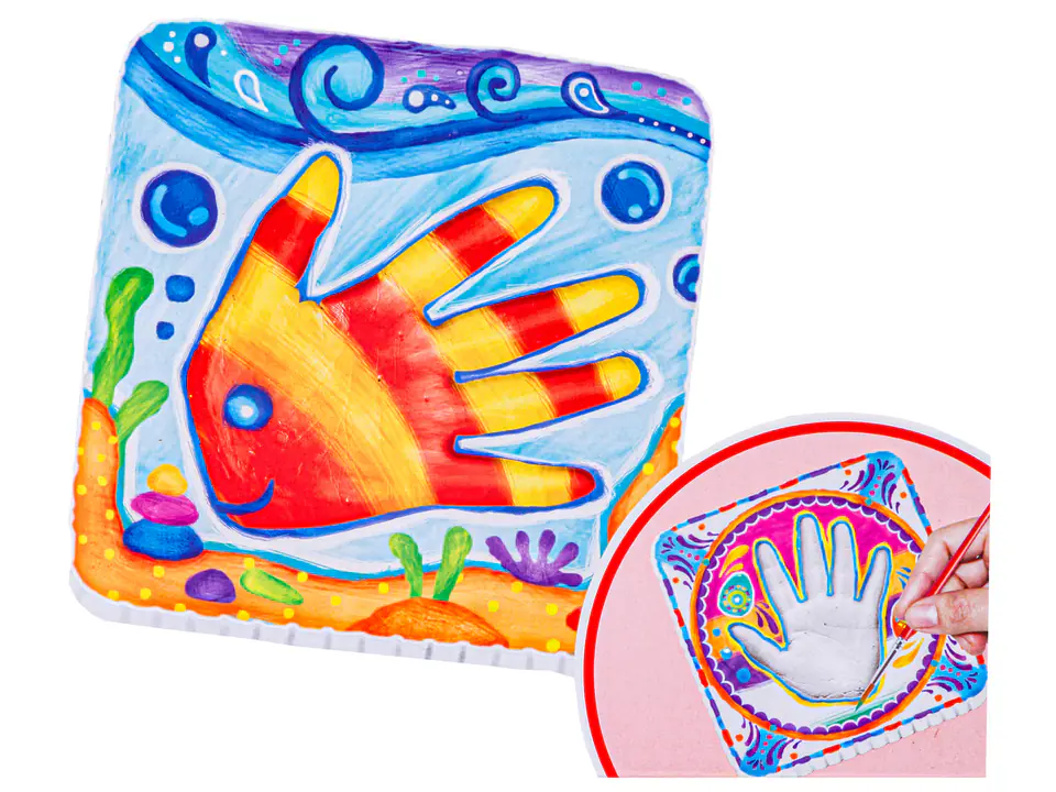 Kreatywny Zestaw STWÓRZ ODCISK DŁONI, Odlew Rączki, Nóżki - Zrób To Sam DIY