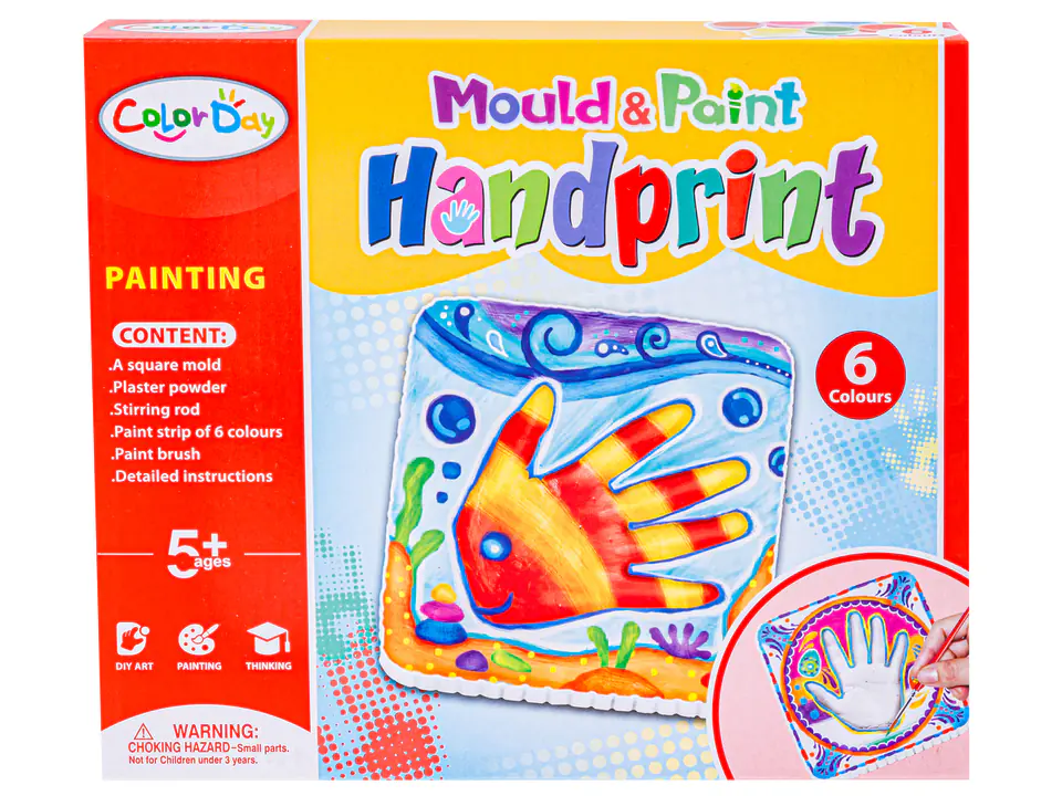 Kreatywny Zestaw STWÓRZ ODCISK DŁONI, Odlew Rączki, Nóżki - Zrób To Sam DIY