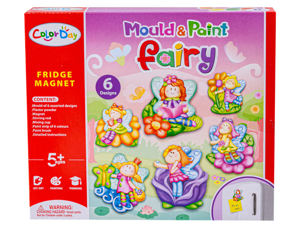 Kreatywny Zestaw Stwórz Magnes, Odlew DIY WRÓŻKI, GLITTER FAIRY Zrób To Sam