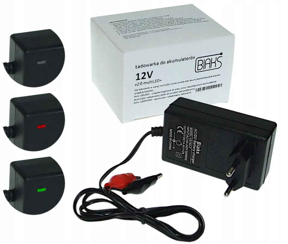 Akumulator Motocyklowy Moretti żelowy AGM 12V 4Ah + Ładowarka 1A Multi-LED+