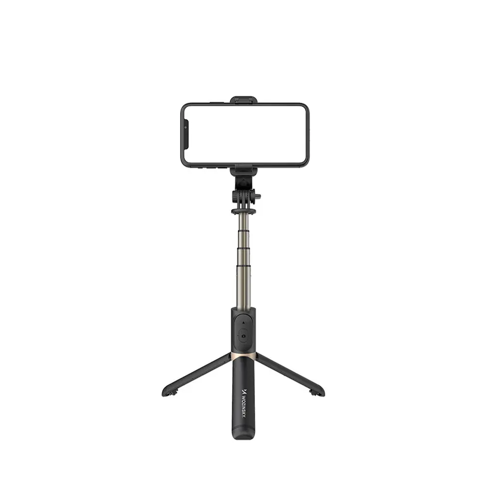 Selfie stick z rozłożonym statywem Wozinsky WSSTK-01-BK