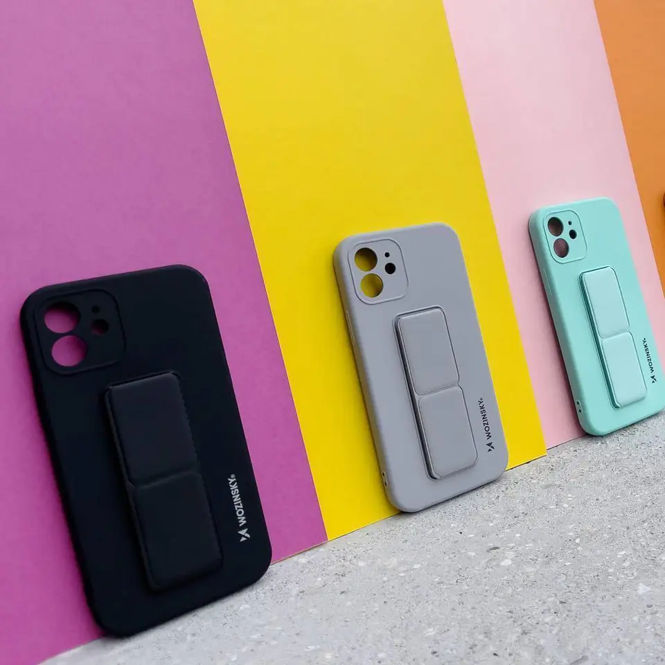 Kolorowe, eleganckie etui na telefon silikonowe z podstawką Wozinsky Kickstand Case