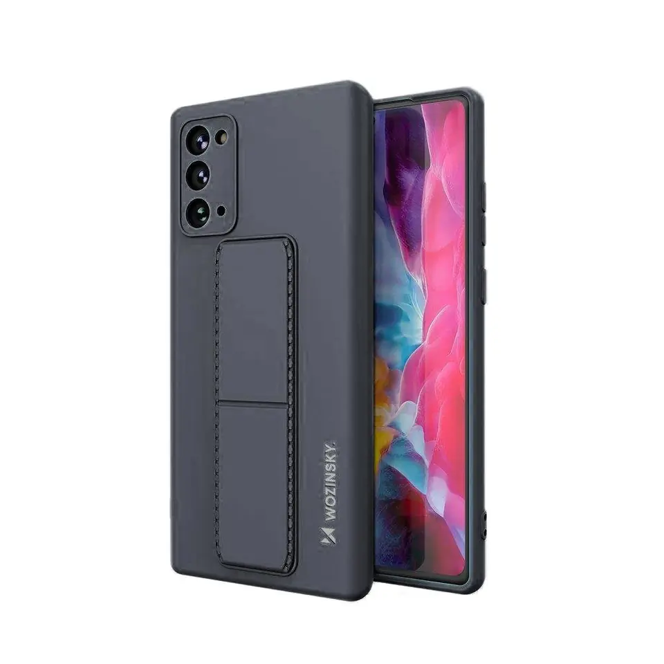 Silikonowe etui z podstawką Wozinsky Kickstand Case - etui Samsung Galaxy Note 20 - granatowe