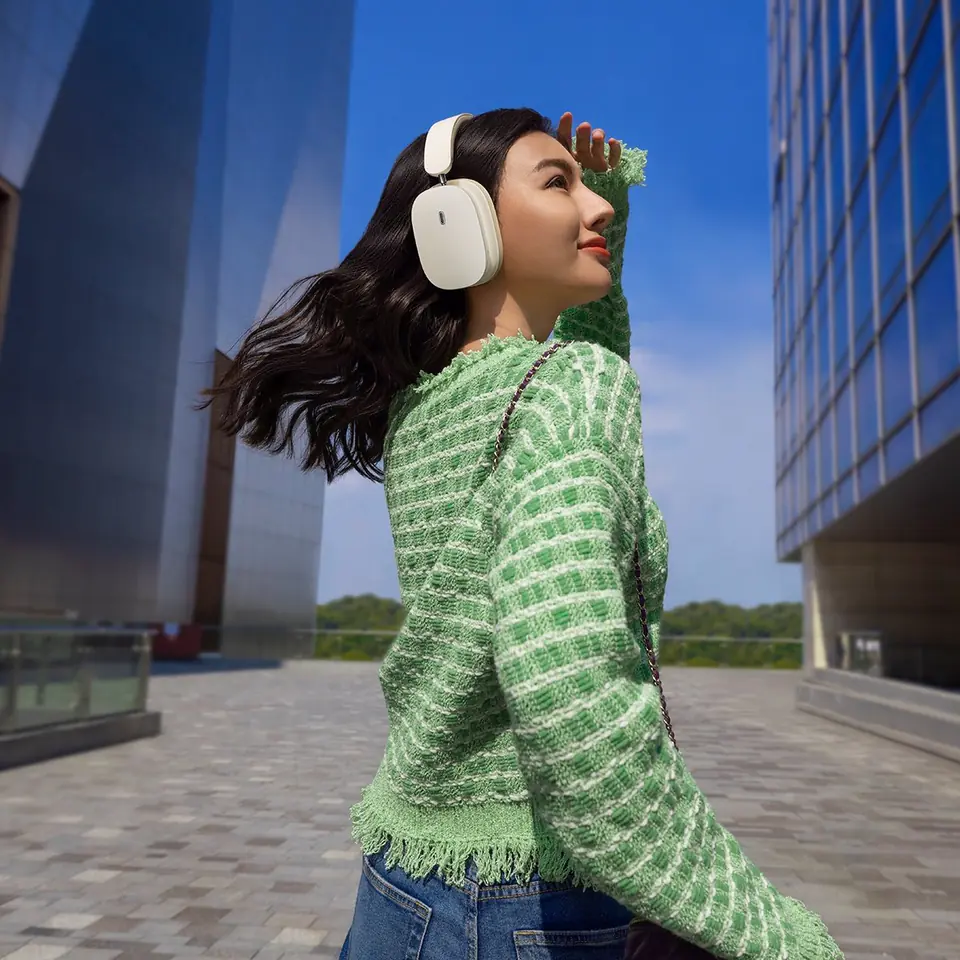 Baseus Bowie H1 słuchawki bezprzewodowe Bluetooth 5.2 ANC biały (NGTW230002)