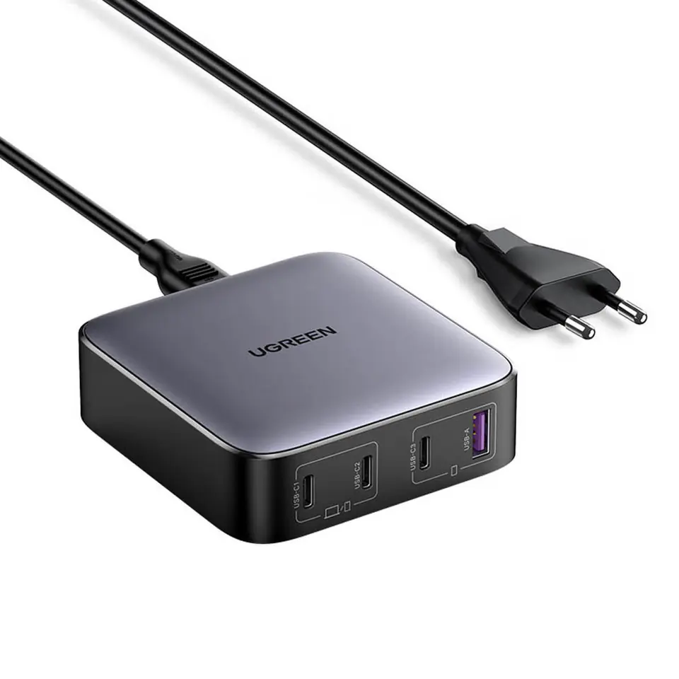 Wall charger UGREEN CD328 Nexode, 3xUSB-C, USB-A, GaN, 100W black