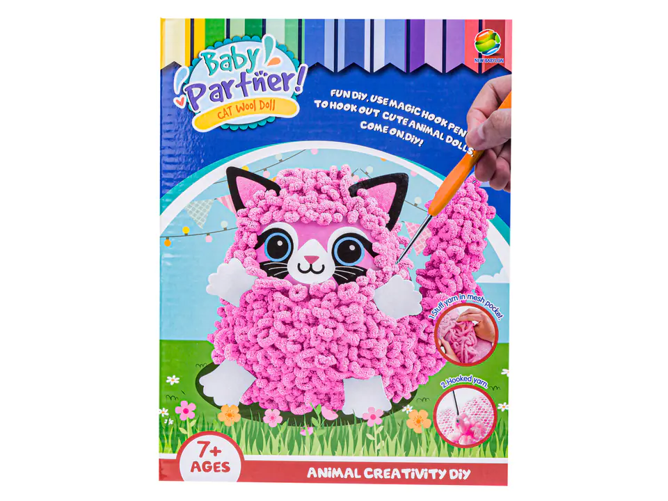 Kreatywny Zestaw Wyszywanka, Maskotka, Pluszak Do Szycia, Poduszka Do Ozdobienia DIY KOTEK