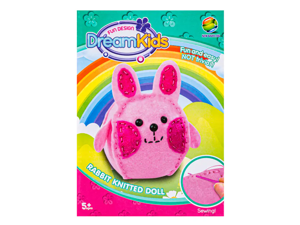 Kreatywny Zestaw Wyszywanka, Maskotka, Pluszak Do Szycia Zwierzęta Leśne ZAJĄCZEK KRÓLICZEK