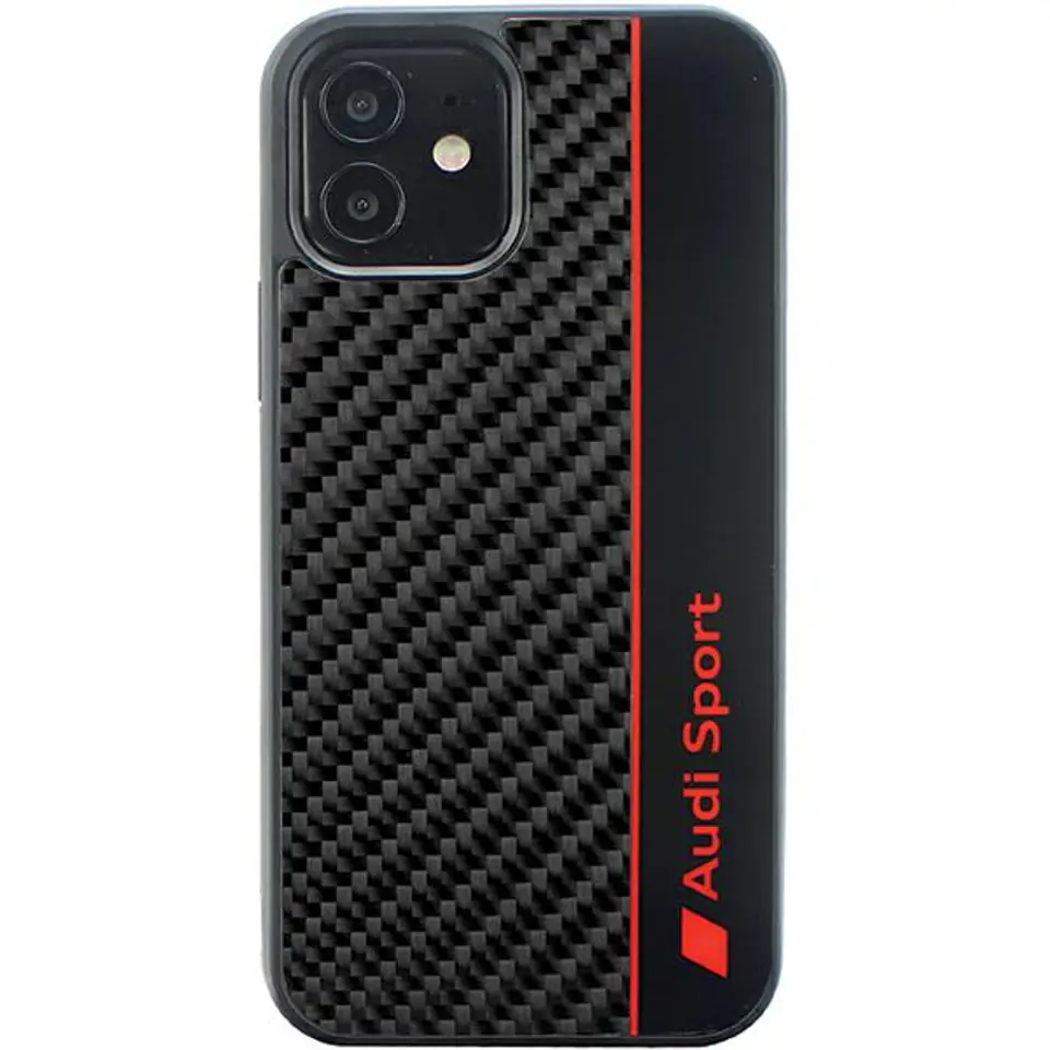 Audi Carbon Fiber Stripe iPhone 11 / Xr 6.1" czarny/black hardcase AUS-TPUPCIP11-R8/D1-BK