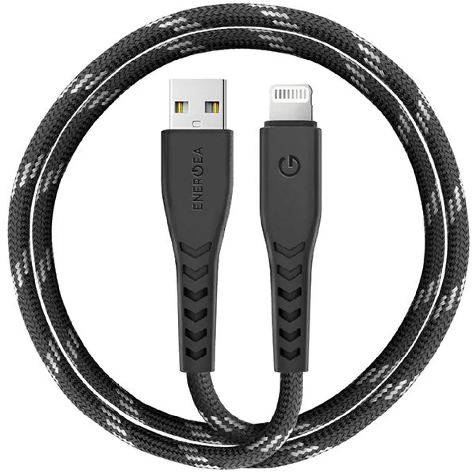 ENERGEA kabel Nyloflex USB - LightningCharge and Sync C89 MFI 1.5m czarny/black