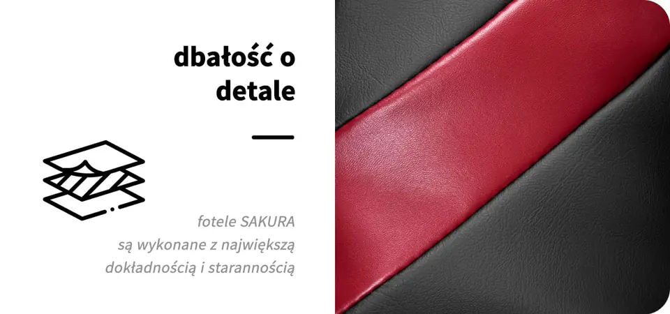 Sakura fotel masujący Standard 801 czarno-czerwony