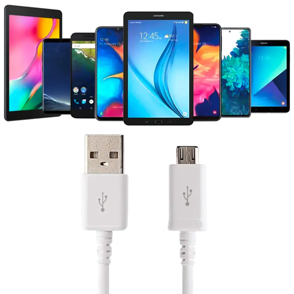 Kabel Samsung Oryginalny Micro USB 2.0 ECB-DU4AWE przewód 1m Biały