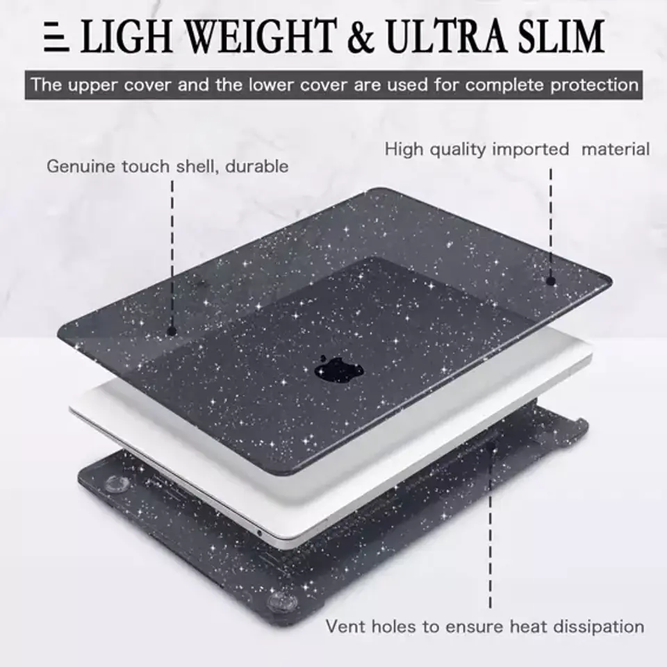 Etui obudowa Alogy Hard Case do Apple MacBook Air 13 M1 2020 Glitter Black