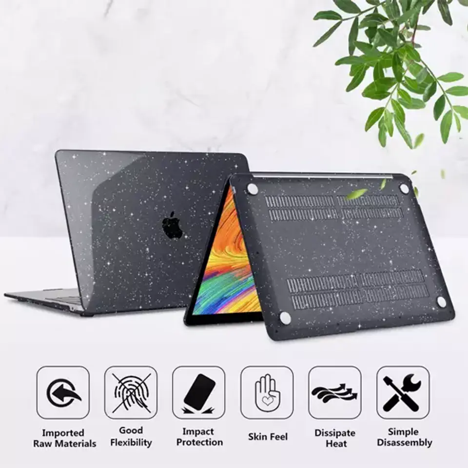 Etui obudowa Alogy Hard Case do Apple MacBook Air 13 M1 2020 Glitter Black