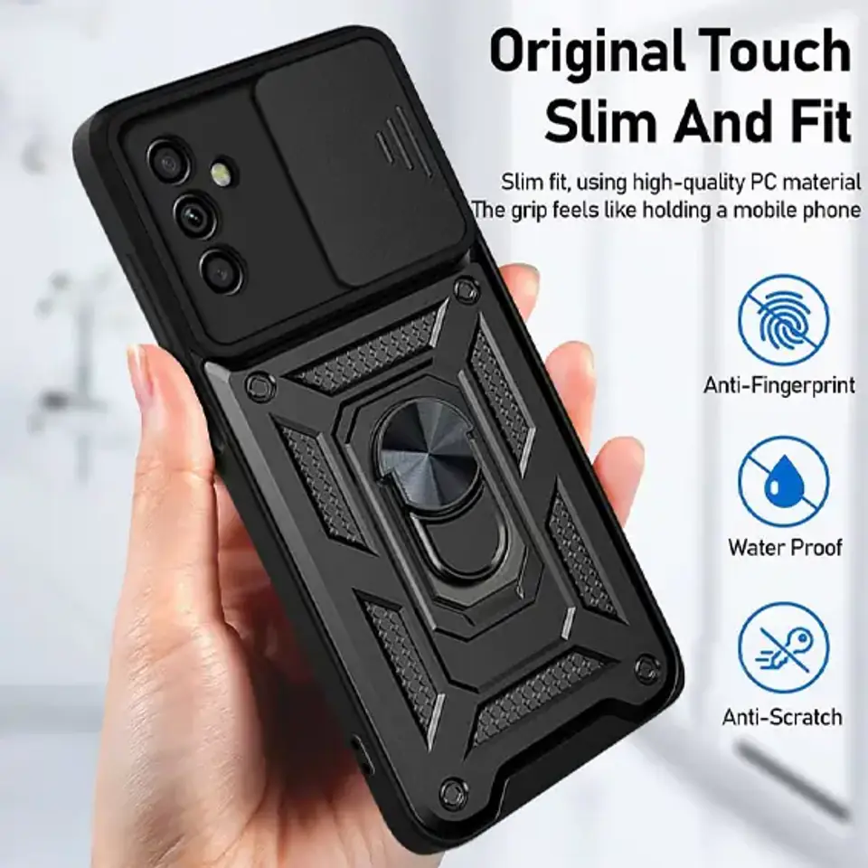 Etui Alogy Camshield Stand Ring z osłonką na aparat do Samsung Galaxy M52