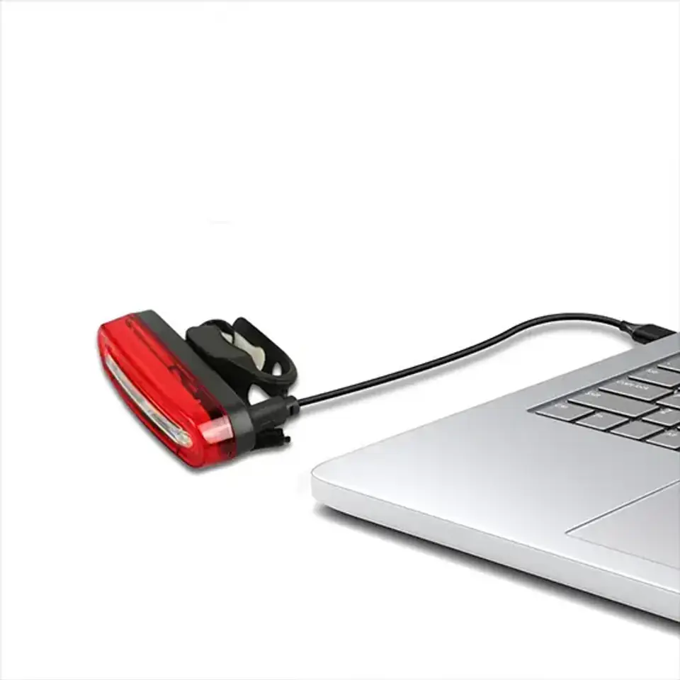 Mocna lampka rowerowa tylna LED USB Alogy światło oświetlenie wodoodporne na rower Czerwone