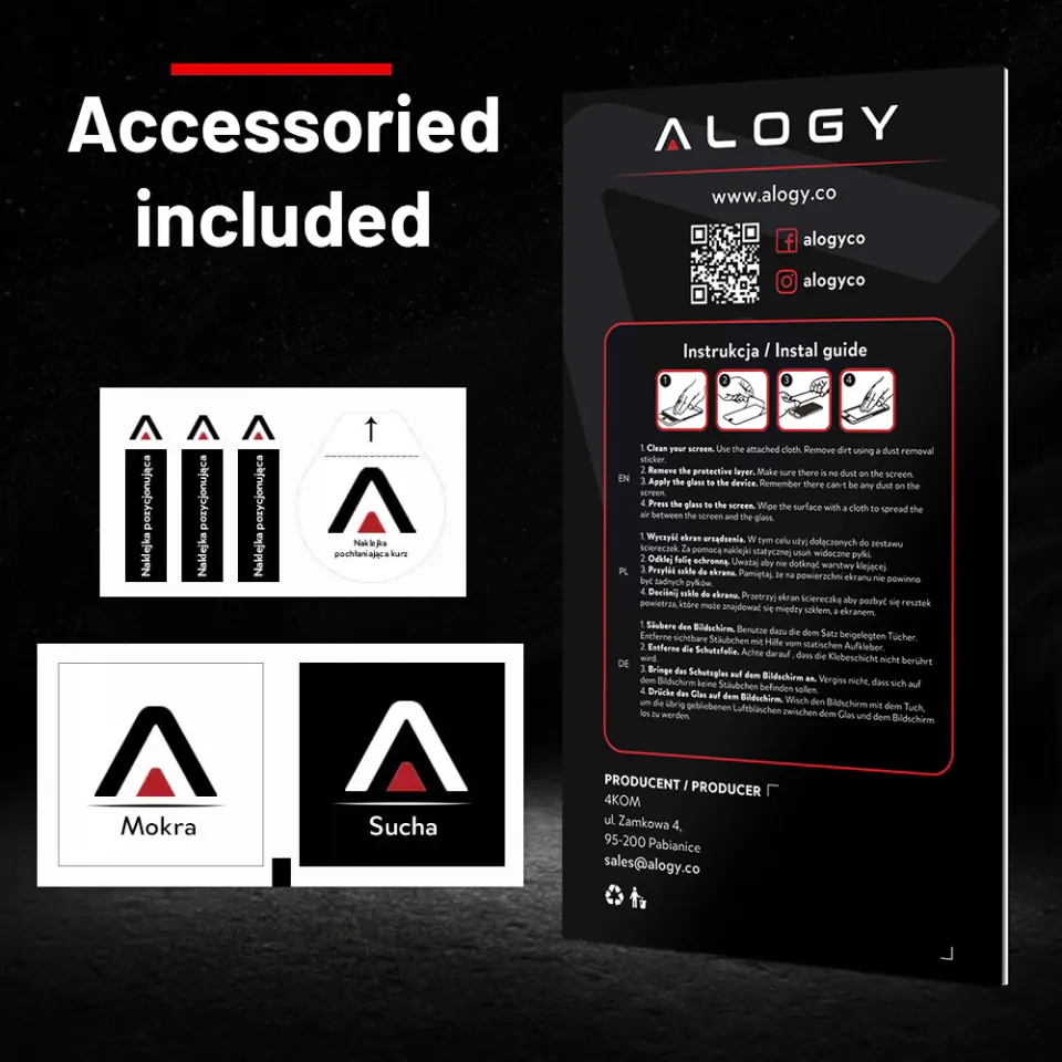 3x Szkło hartowane 9H na ekran + 2x Szkło na obiektyw kamerę Alogy Glass Pack do Galaxy S22 Plus