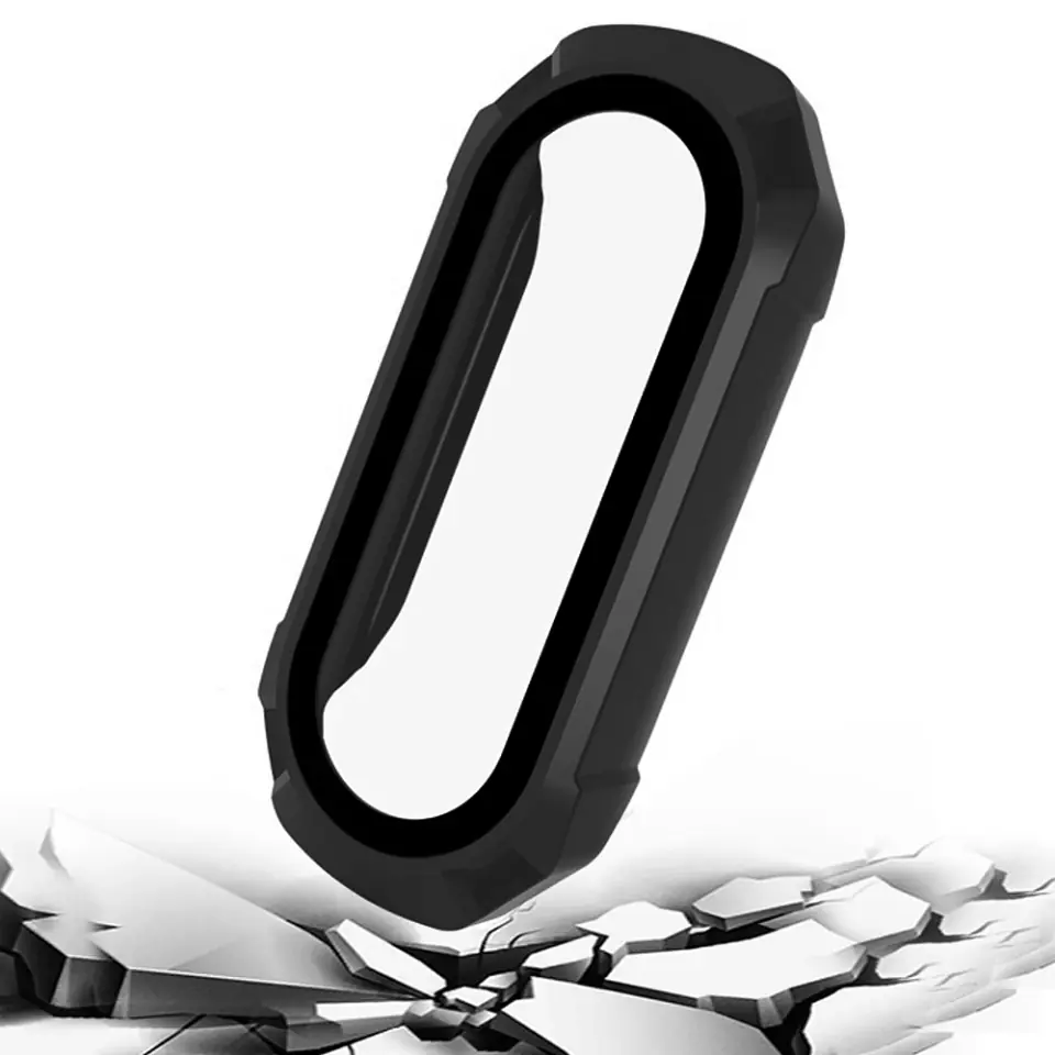 Etui ochronne 2w1 nakładka wbudowane szkło do Xiaomi Mi Band 7 / 7 NFC Alogy Classic Case Czarne