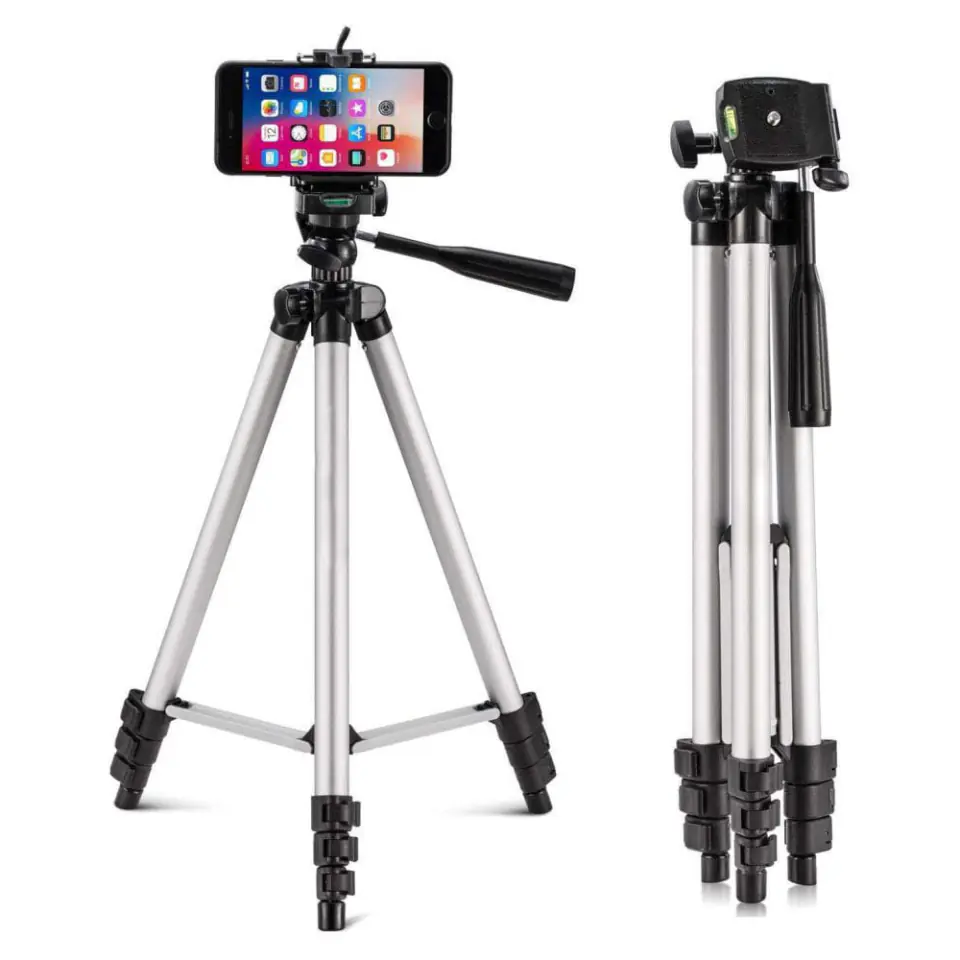 Statyw tripod Alogy lekki z pilotem i torbą uchwyt na smartfon, telefon, aparat do zdjęć 105cm 4w1