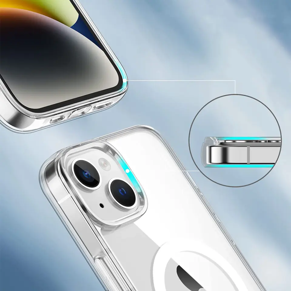 Etui do MagSafe Ultra Slim Mag Alogy do Qi do Apple iPhone 14 Przezroczyste