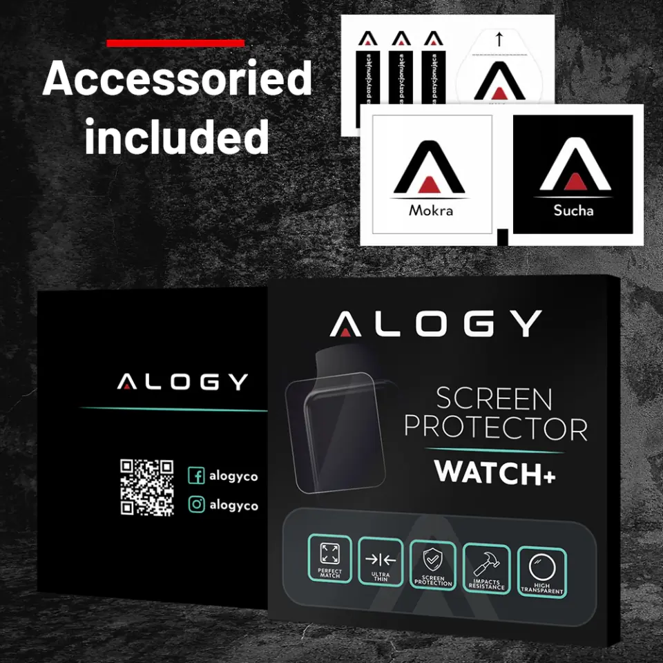 2x Elastyczne Szkło 3D Alogy Screen Protector Pro+ do Apple Watch Ultra / Ultra 2 49mm Black