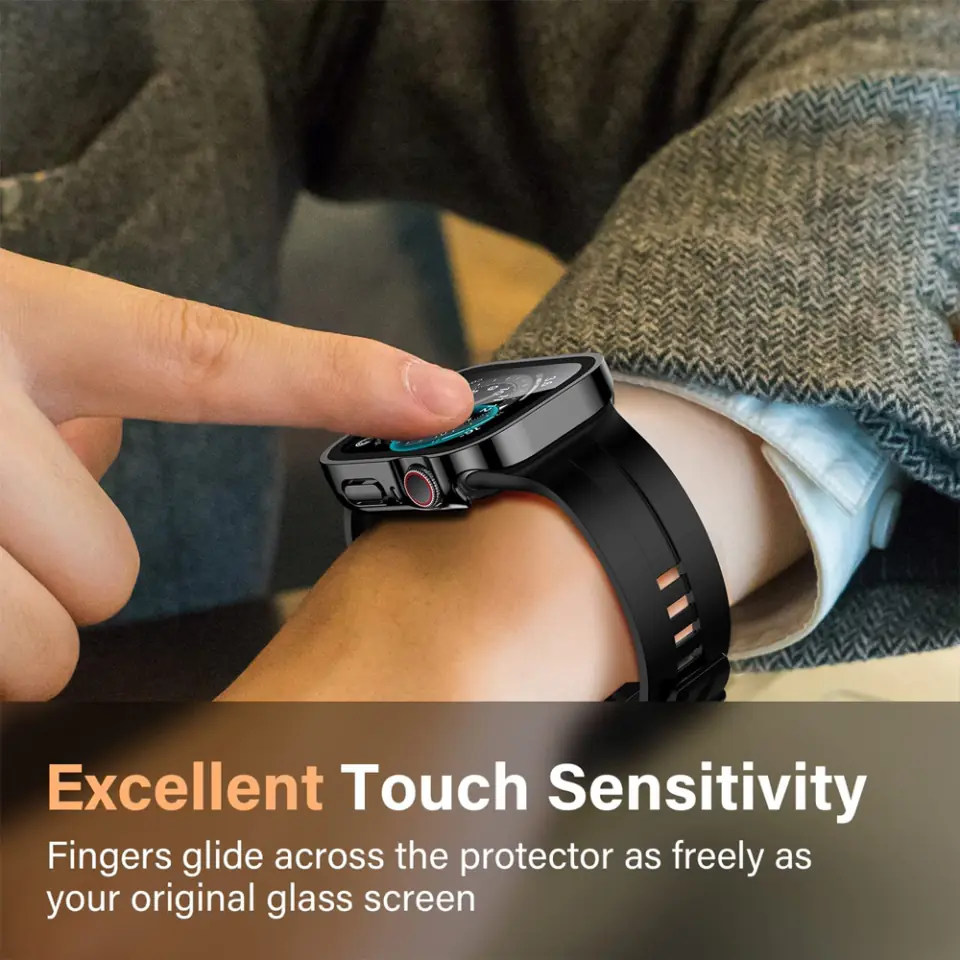 Obudowa ochronna z szkłem Alogy Protector Case 2w1 nakładka etui do Apple Watch 7/8 41mm Przezroczysta