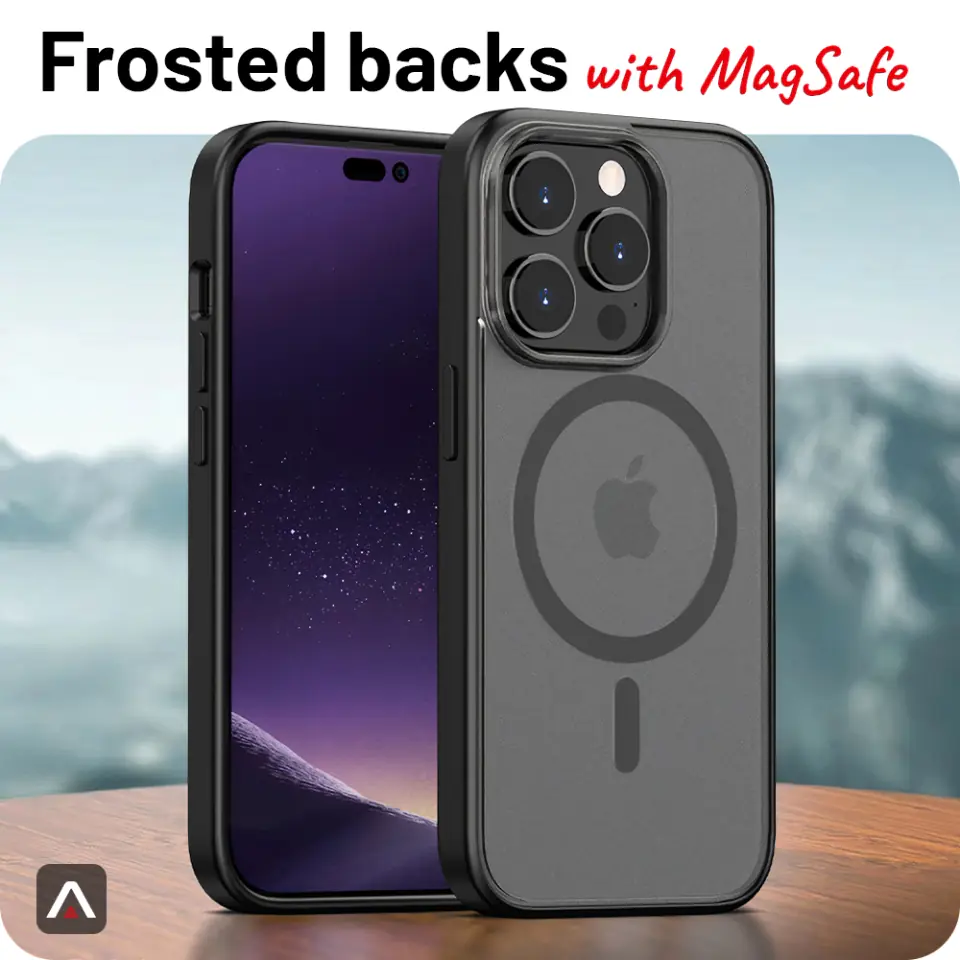 Etui matowe Alogy MagCase do MagSafe obudowa z pierścieniem magnetycznym do Apple iPhone 14 Czarne