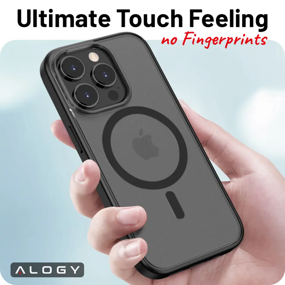 Etui matowe Alogy MagCase do MagSafe obudowa z pierścieniem magnetycznym do Apple iPhone 14 Czarne