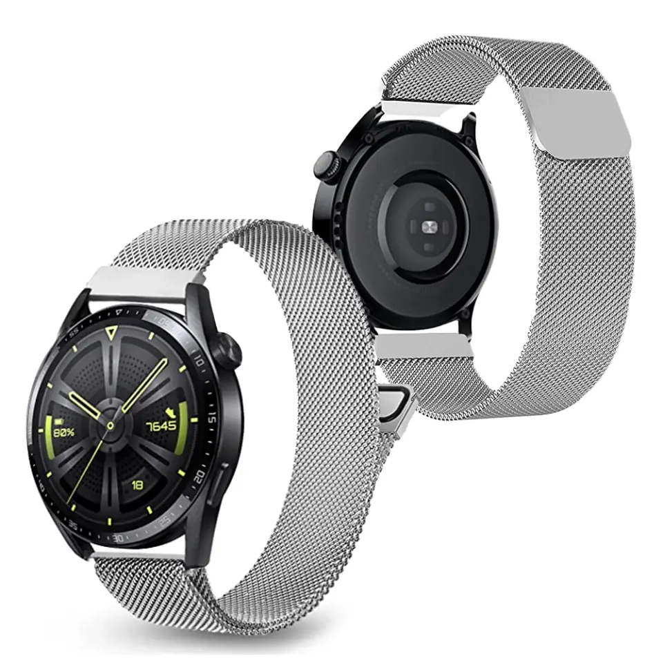 Bransoleta Uniwersalna Alogy Milanese Magnetic Strap Pasek z magnesem do smartwatcha 20mm Czarny