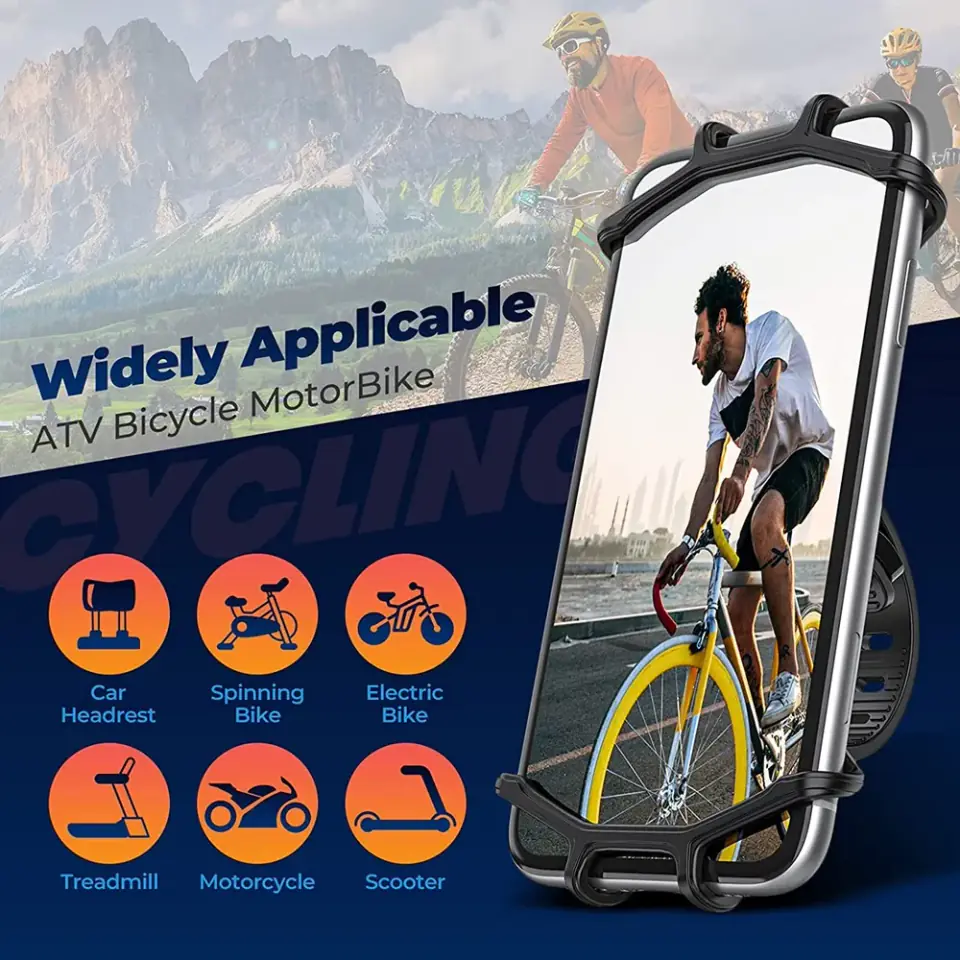 Uchwyt rowerowy Alogy Spider TPU Bike Holder do telefonu Silikonowy elastyczny na rower motor hulajnoge quad Czarny