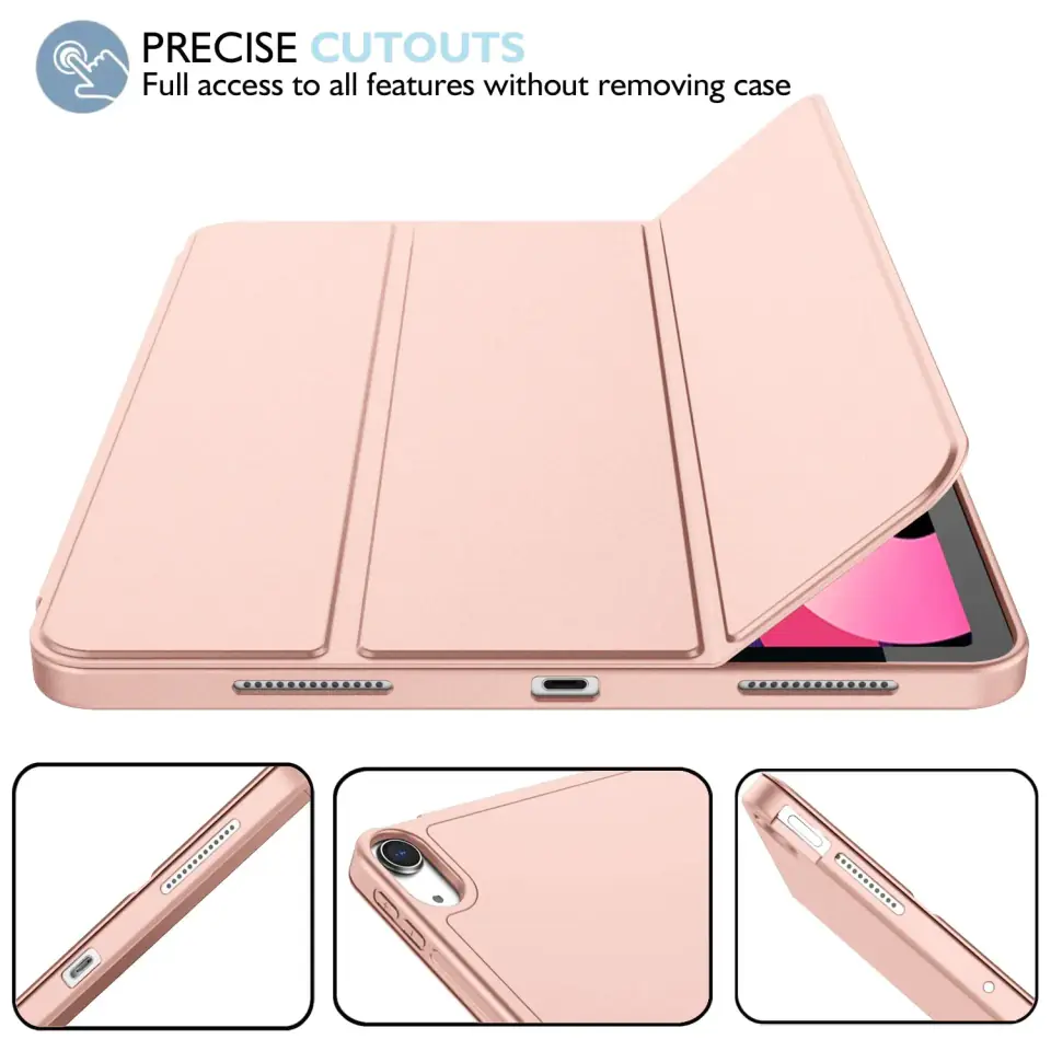 Etui ochronne Alogy Book Cover Pencil Case obudowa z miejscem na rysik do Apple iPad Air 6 2024 11" / 4 2020 / Air 5 2022 10.9" Różowe