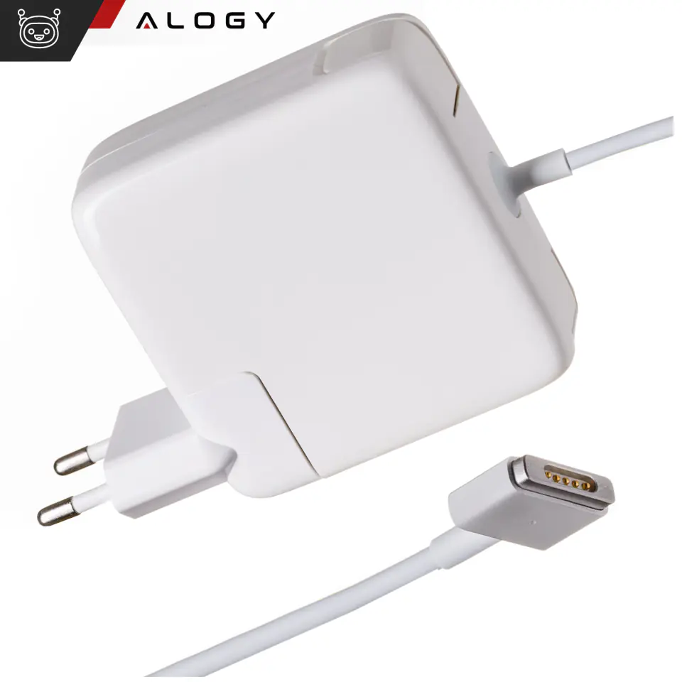 Ładowarka do MacBooka Alogy Charger Zasilacz do Apple MacBook MagSafe 2 T-type 60W Biała