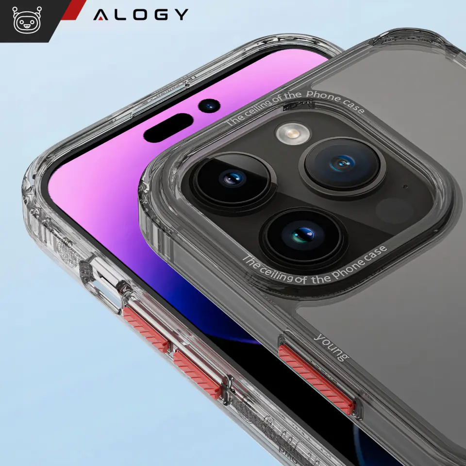 Etui na telefon Alogy Protective Case obudowa ochronna do Apple iPhone 14 Pro Czarno-przezroczyste