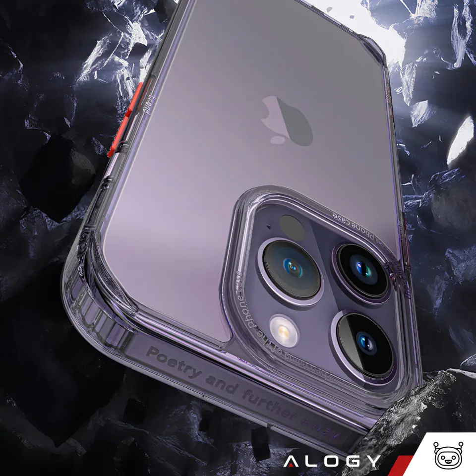 Etui na telefon Alogy Protective Case obudowa ochronna do Apple iPhone 14 Pro Max Czarno-przezroczyste