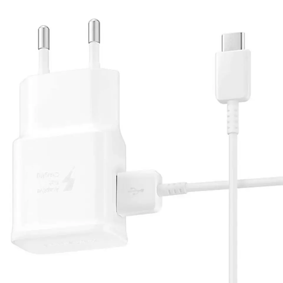 Oryginalna Ładowarka sieciowa Samsung EP-TA50EWE 7.75W + Kabel USB-C EP-DW700CWE 1.5m biały