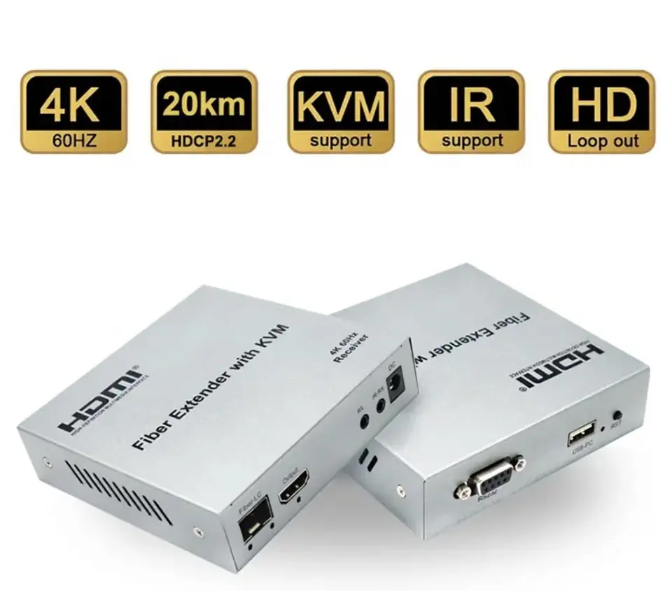 Konwerter HDMI na światłowód SPH-FO11 KVM 4K 60Hz