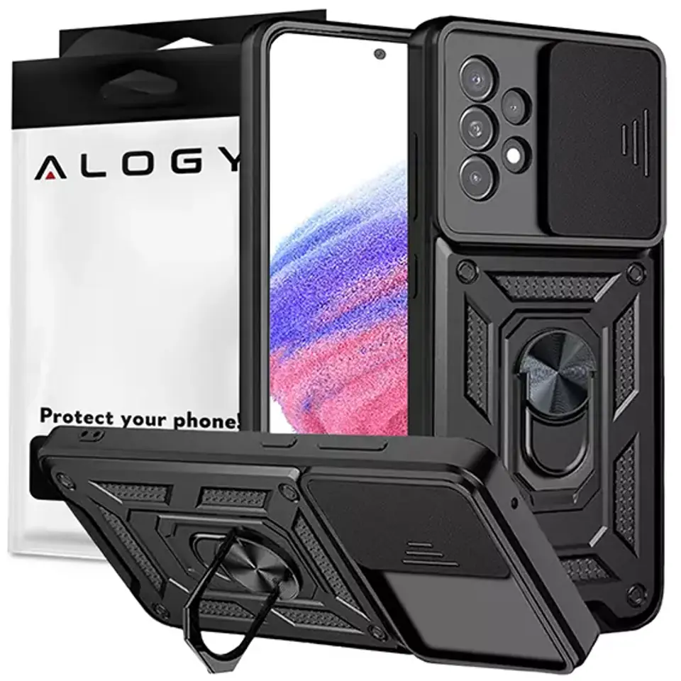 Etui Alogy Camshield Stand Ring z osłonką na aparat do Samsung Galaxy A53 / A53 5G