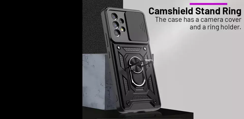 Etui Alogy Camshield Stand Ring z osłonką na aparat do Samsung Galaxy A53 / A53 5G