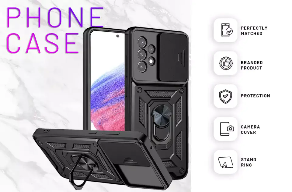 Etui Alogy Camshield Stand Ring z osłonką na aparat do Samsung Galaxy A53 / A53 5G