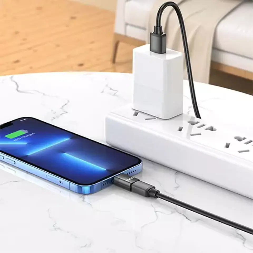 Adapter przejściówka Hoco UA17 USB-C Type C - Lightning Black