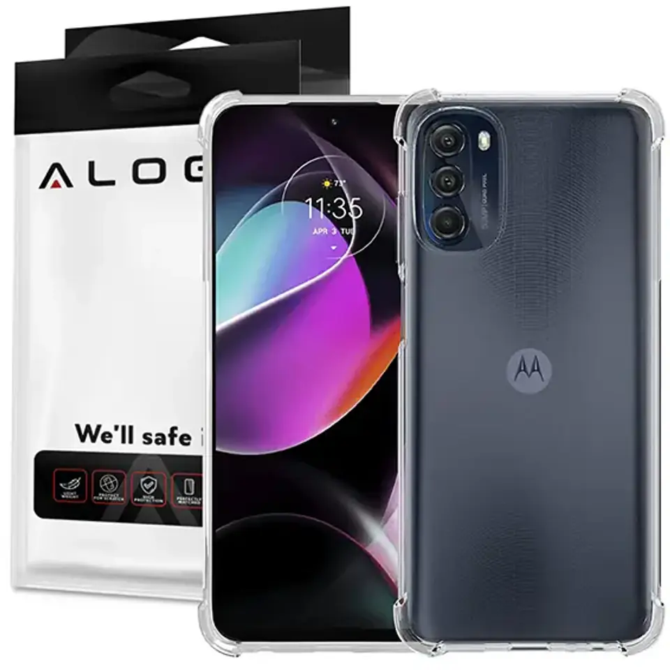 Etui pancerne ShockProof Alogy do Motorola Moto G 5G 2022 Przezroczyste