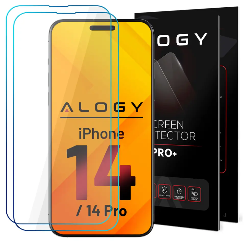2x Szkło hartowane 9H Alogy ochrona na ekran do Apple iPhone 14/ 14 Pro