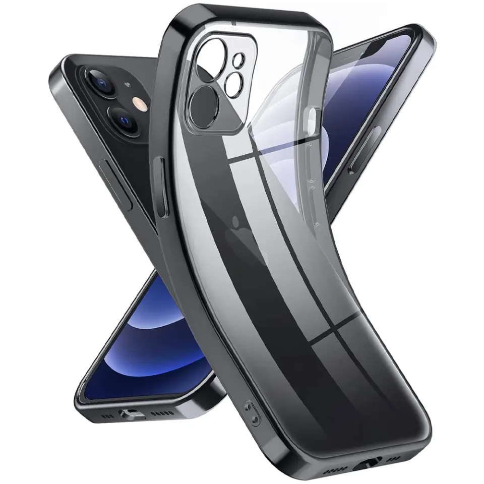 Etui Alogy TPU Luxury Case z osłonką na aparat do Apple iPhone 12 niebiesko-przezroczyste